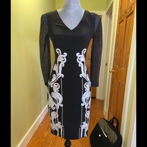 Karen Millen signature artwork long sleeve dress